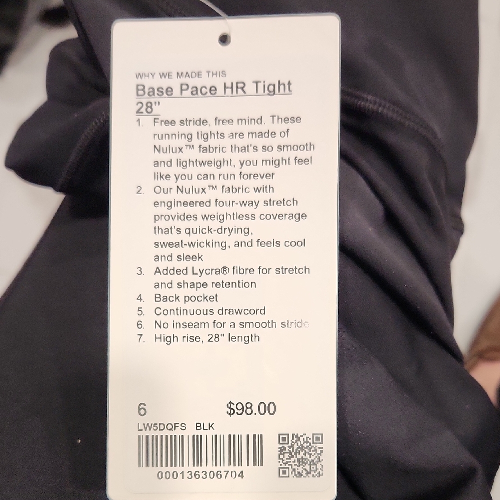 lululemon athletica Base Pace HR Tight 28" - Black